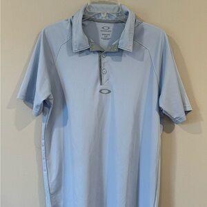 Oakley Reg Fit Short Sleeve Polo Shirt Mens Small Blue